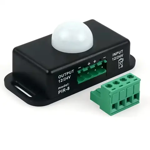 Pohybový senzor přítomnosti schéma PIR 12v 24v 6A