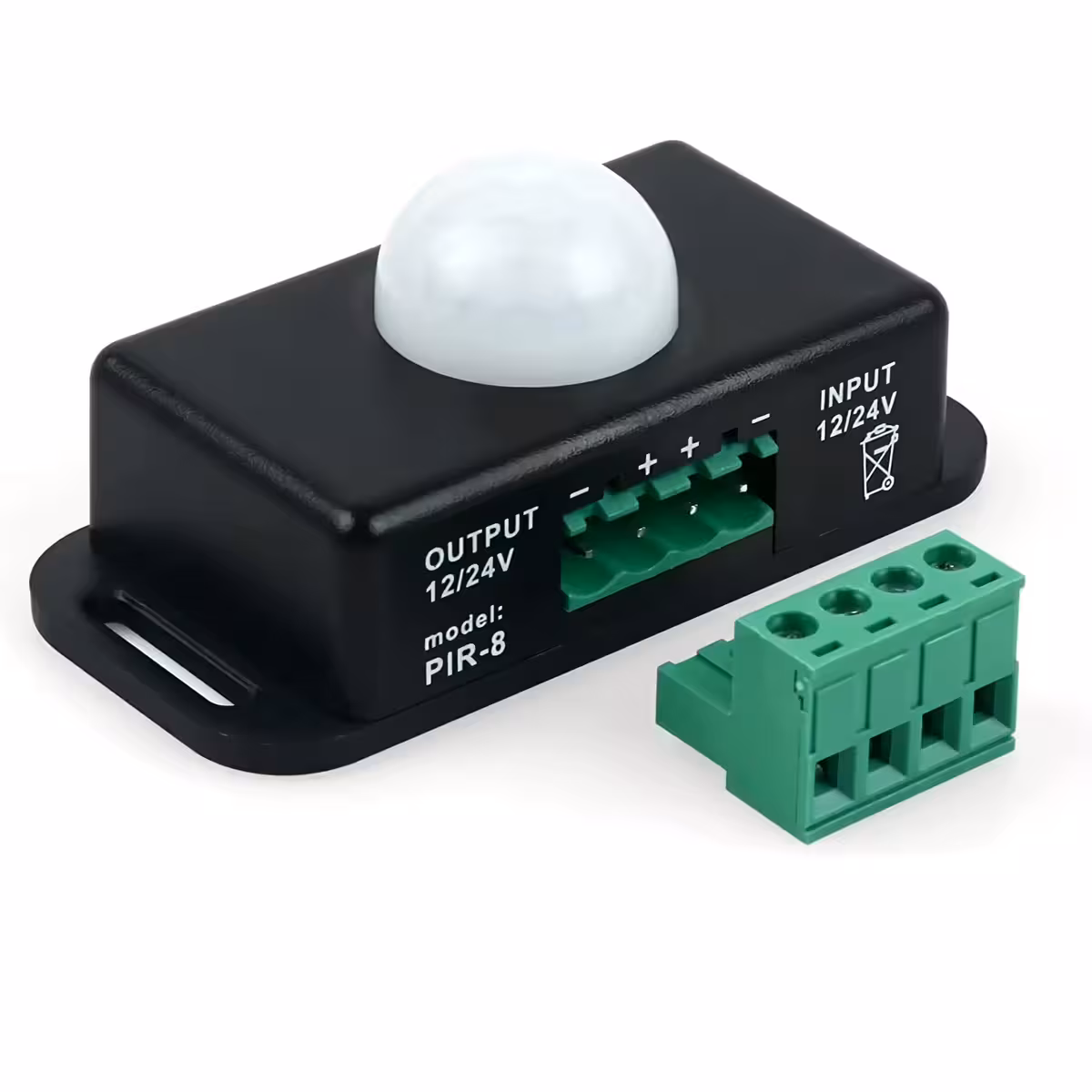 Senzor PIR detectare mișcare 12-24V, curent maxim 6A, pentru LED-uri și corpuri de iluminat