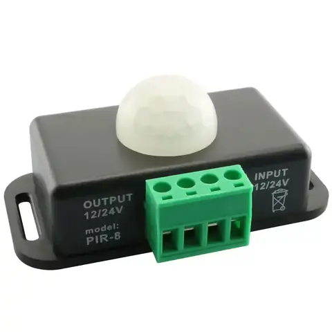 Pohybový senzor přítomnosti schéma PIR 12v 24v 6A