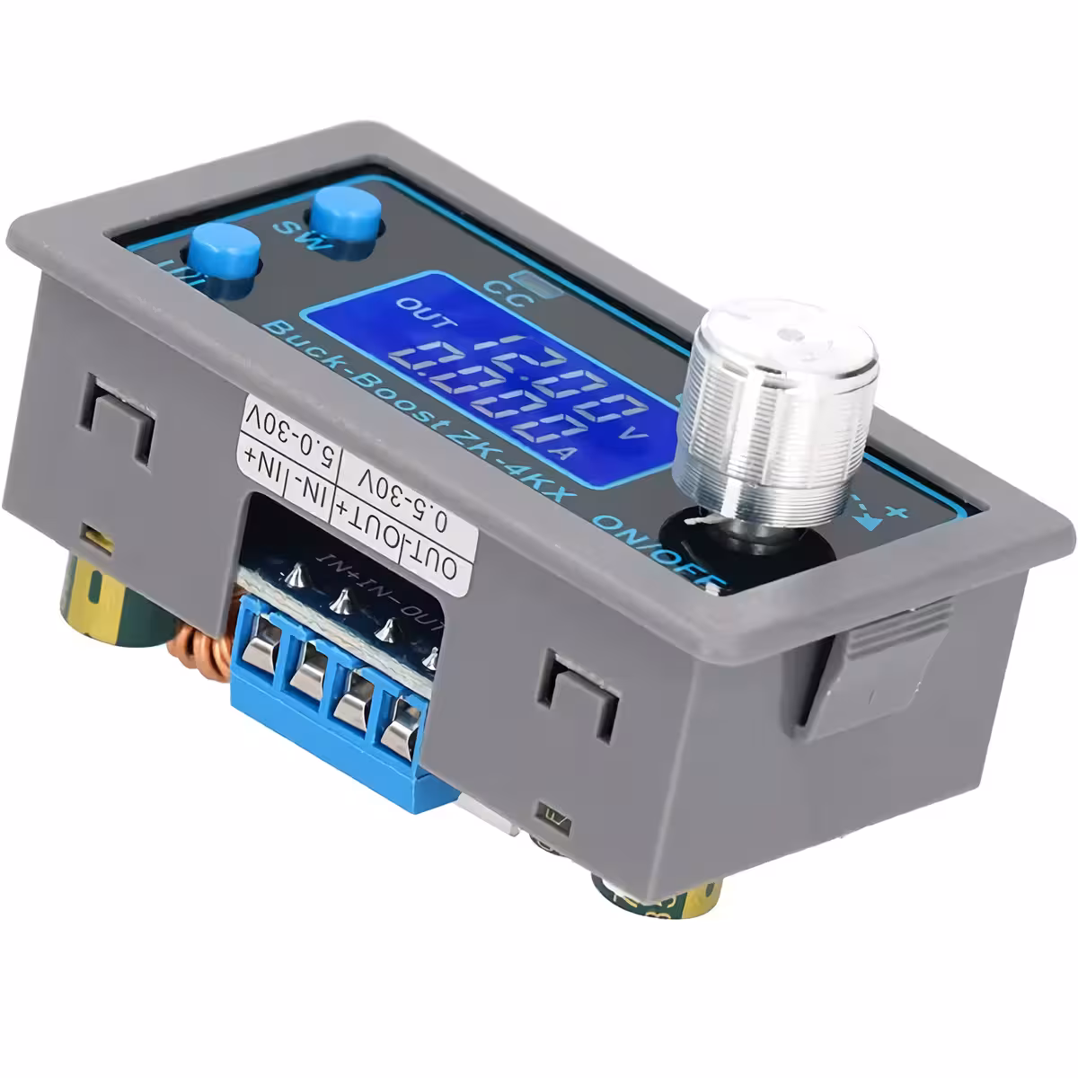Sursă laborator 30V 4A cu funcție step up/down Sursă de laborator 30V 4A cu reglaj fin de tensiune și curent, funcții avansate
