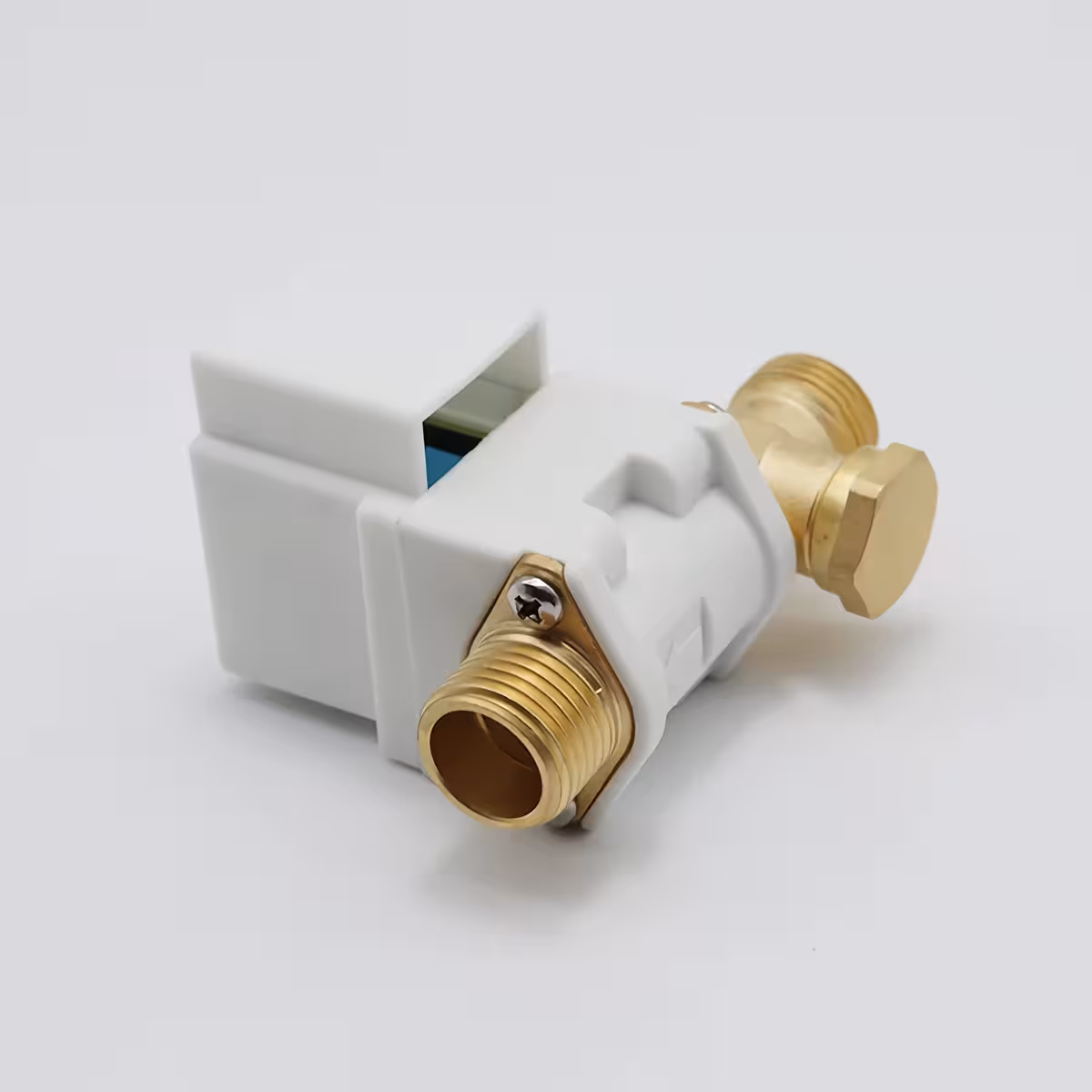 Electrovalvă 12V din alamă cu racord ½ inch, normal închis Electrovalvă electromagnetica 12V din alamă, filet ½ inch, normal închis, cu filtru detașabil