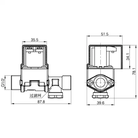 Solenoidový ventil 12V závit ½ vzduchu voda normálně zavřené elektro elektromagnetický ventil