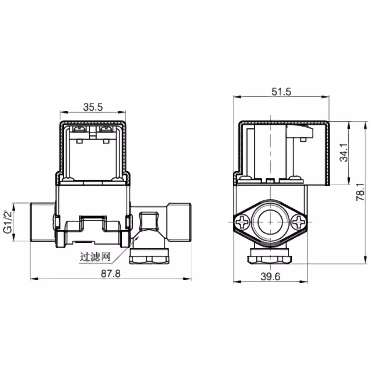 Electrovalvă 12V normal închis cu filtru detașabil Electrovalvă solenoid 12V normal închis cu filtru detașabil și capac protecție din plastic
