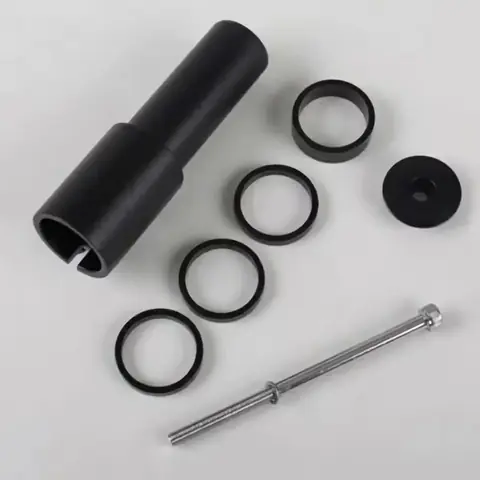 Prelungitor negru aluminiu ghidon – montaj ușor Înălțător tija ghidon din aliaj negru – compatibil universal