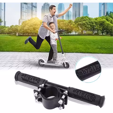 Barnsäkerhetsgrepp för elscooter Extra styre för komfort och säkerhet under färd