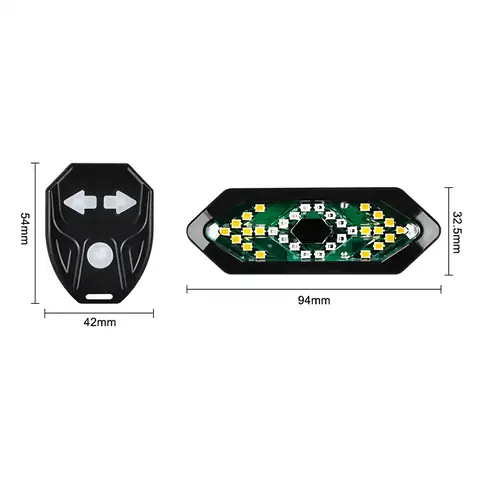 Lampă LED pentru bicicletă cu telecomandă inclusă Accesoriu pentru bicicletă: lumini spate cu control wireless