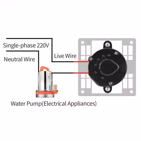 Elektrisk timer för fläktar eller lampor i badrum, med fördröjningsfunktion