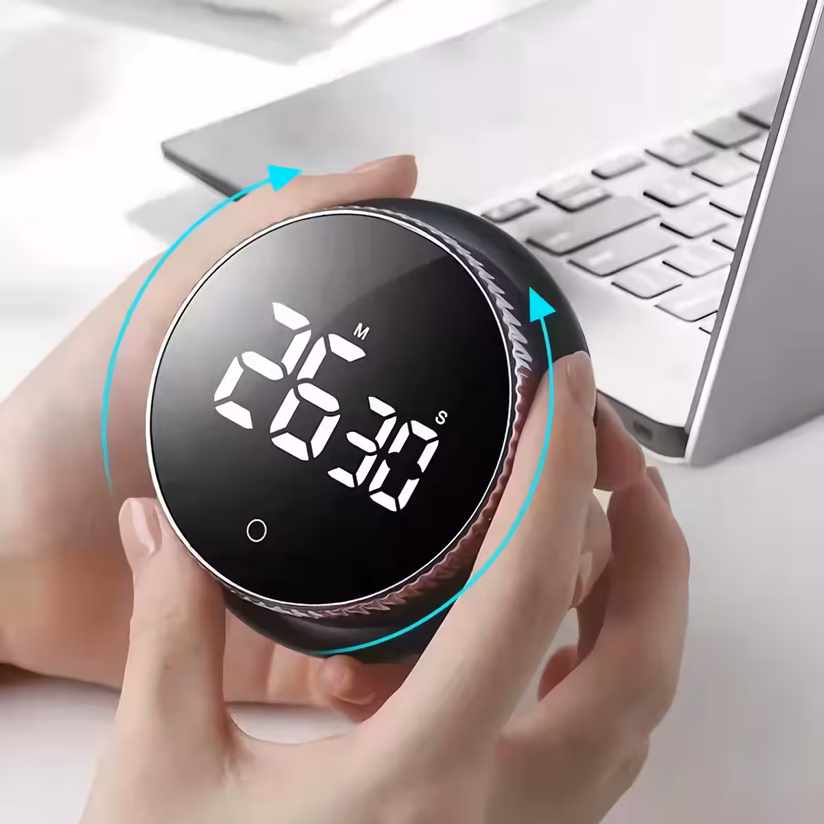 Timer digital cu control al volumului Cronometru cu volum reglabil și mod silențios, ideal pentru bucătărie