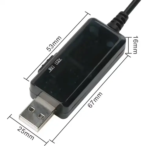 USB 5V na 9V 12V zrychlený konvertorový kabel adaptér zdroj UPS modul DC booster