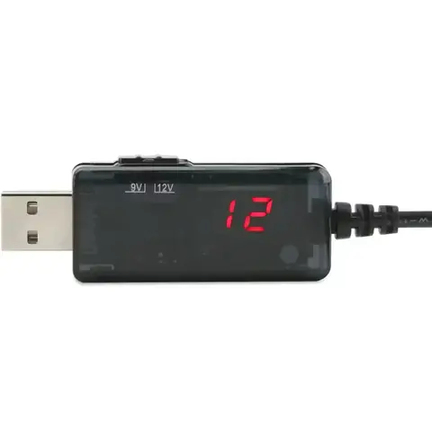USB 5V na 9V 12V zrychlený konvertorový kabel adaptér zdroj UPS modul DC booster