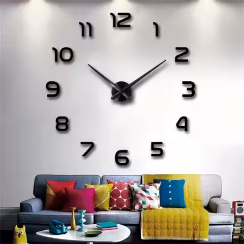 Ceas mare silențios pentru birou Ceas de perete cu mecanism electronic, ideal pentru birouri sau spații de lucru