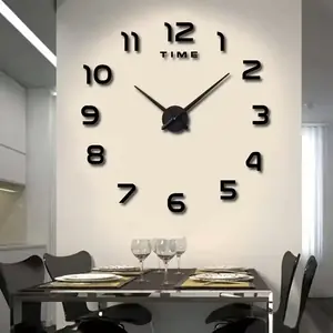 Ceas decorativ de perete, mare, cu design 3D modern și mecanism silențios