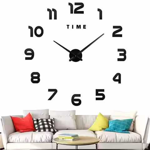 Ceas modern pentru living Ceas de perete elegant pentru sufragerie cu efect decorativ 3D