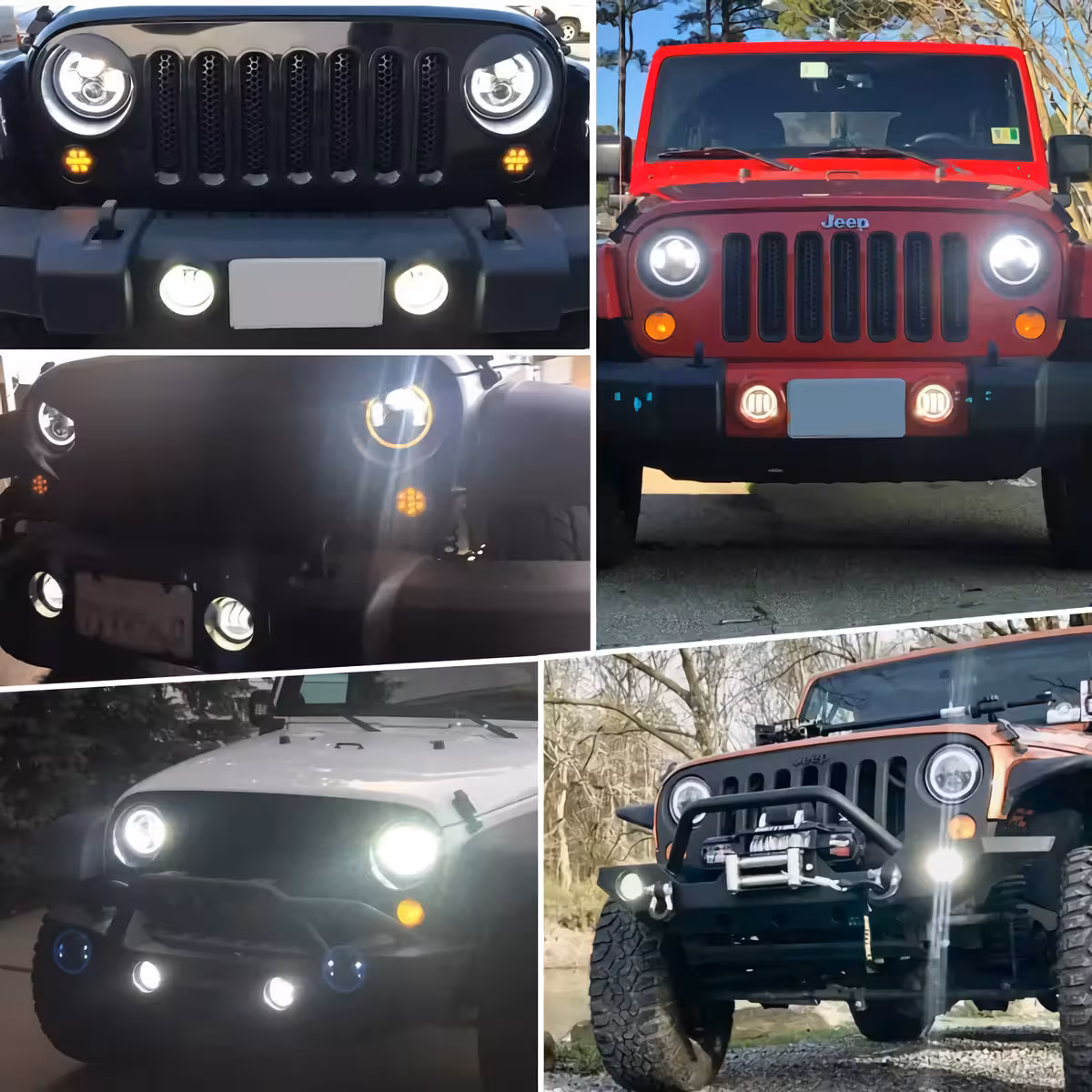 Far LED 7 inch pentru Jeep Wrangler Far rotund cu LED 7" compatibil Jeep Wrangler, luminozitate 7000lm, H4/H13