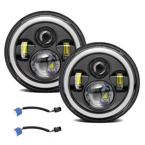 LED motocyklový kulatý světlomet kulaté světlomety auta Jeep Wrangler Suzuki Samurai Nissan Patrol Y60