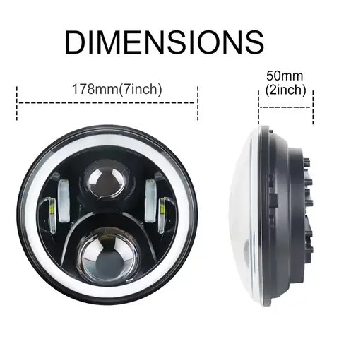 LED motocyklový kulatý světlomet kulaté světlomety auta Jeep Wrangler Suzuki Samurai Nissan Patrol Y60