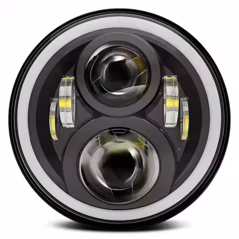 Universell LED-strålkastare 7 tum, kompatibel med bil, motorcykel, ATV, lastbil, traktor