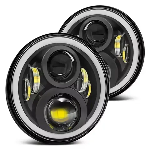 LED motocyklový kulatý světlomet kulaté světlomety auta Jeep Wrangler Suzuki Samurai Nissan Patrol Y60