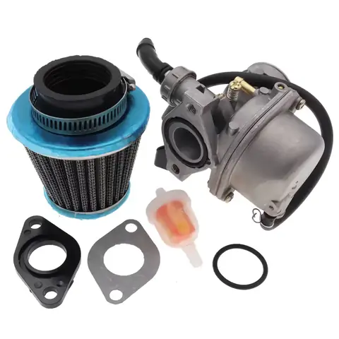 Kit înlocuire carburator ATV 70cc Carburator cu soc manual pentru ATV 70cc, filtru aer și garnituri incluse