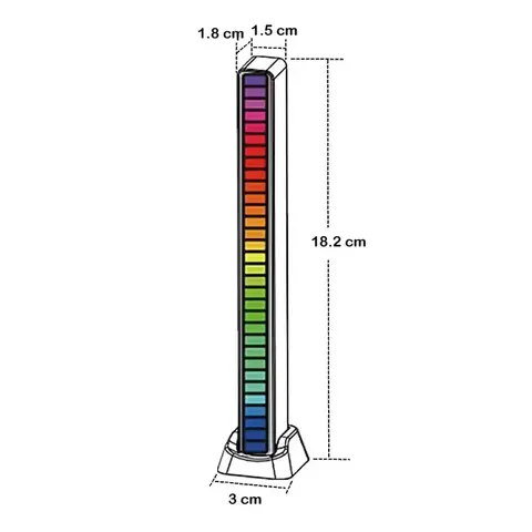 Bara LED RGB cu baterie internă și moduri multiple de lumină