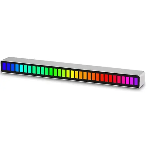 Bandă LED RGB care reacționează la sunet, ideală pentru ambient muzical