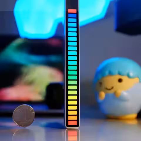 Bärbar RGB LED-list med flera lägen och musikrespons