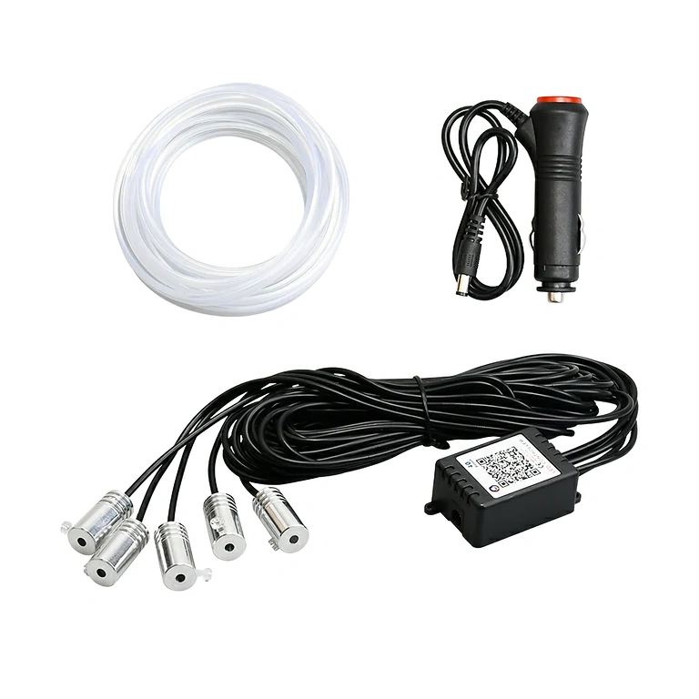 Flexibilní neonový RGB kabel pro auto osvětlení 6 metrů Flexibilní RGB neonový kabel pro ambientní osvětlení v autě