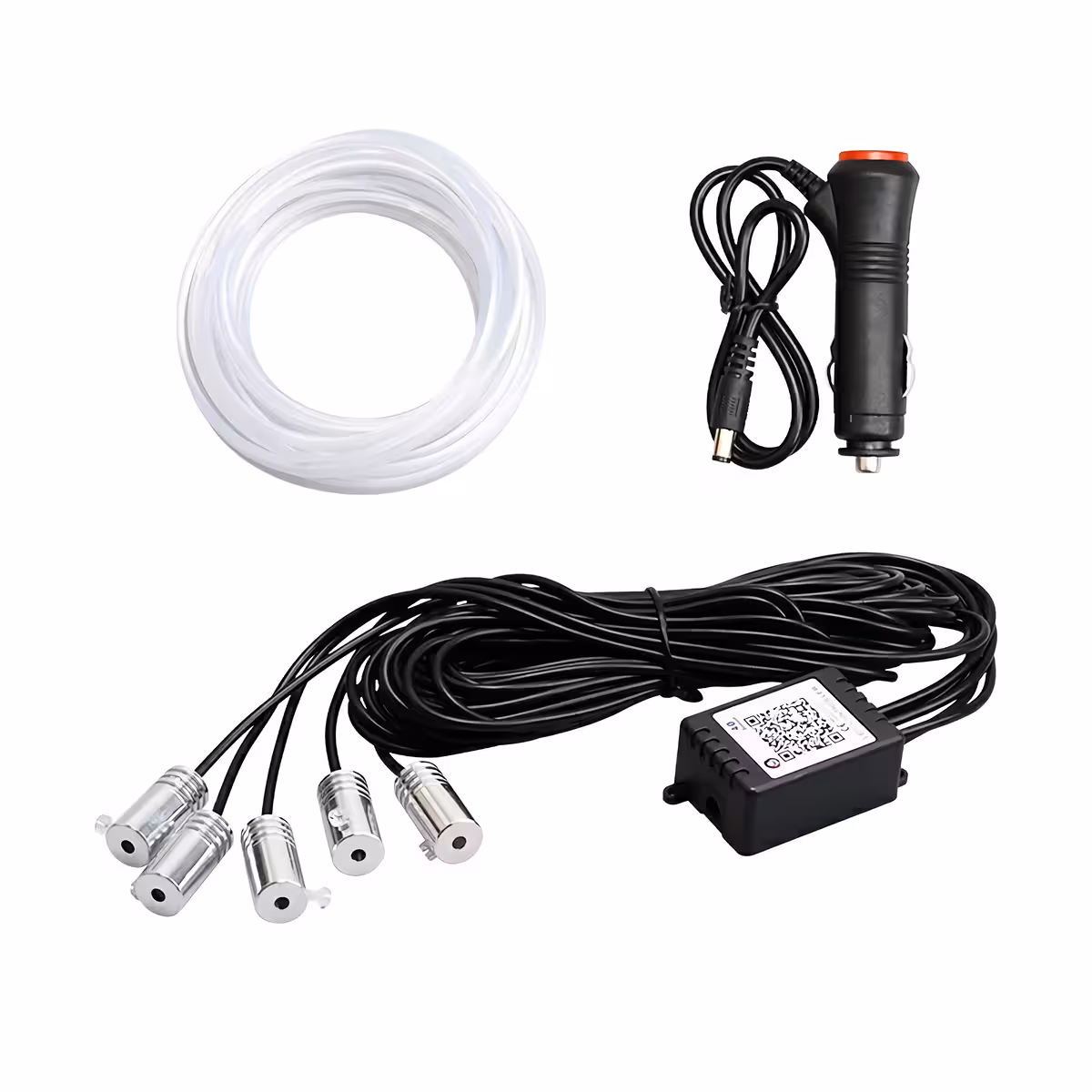 Fir neon flexibil RGB pentru iluminat auto 6 metri Fir neon flexibil RGB pentru iluminat ambiental în mașină