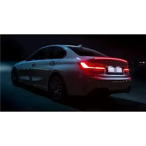 Univerzální karbonový spoiler auto LED pásek se zarážkou na brzdě zadní rám kufr auta