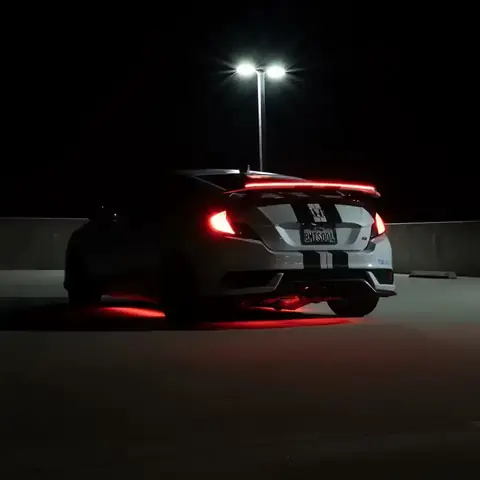 Univerzální karbonový spoiler auto LED pásek se zarážkou na brzdě zadní rám kufr auta