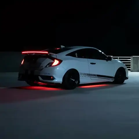 Univerzální karbonový spoiler auto LED pásek se zarážkou na brzdě zadní rám kufr auta