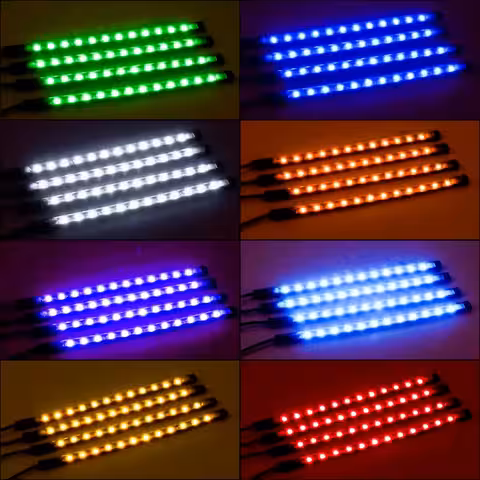 Flexibel LED-remsa för bilens interiöra belysning