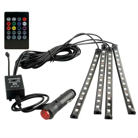 Ambientní světla do auta sada RGB LED pásků sada ambientního osvětlení INTERIÉRU auta