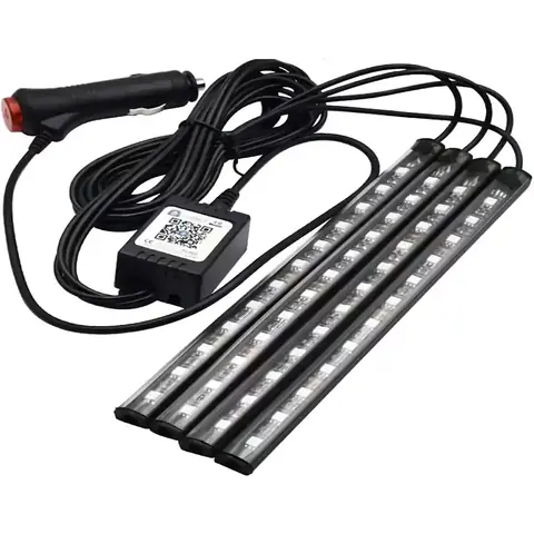 Ambientní světla do auta sada RGB LED pásků sada ambientního osvětlení INTERIÉRU auta