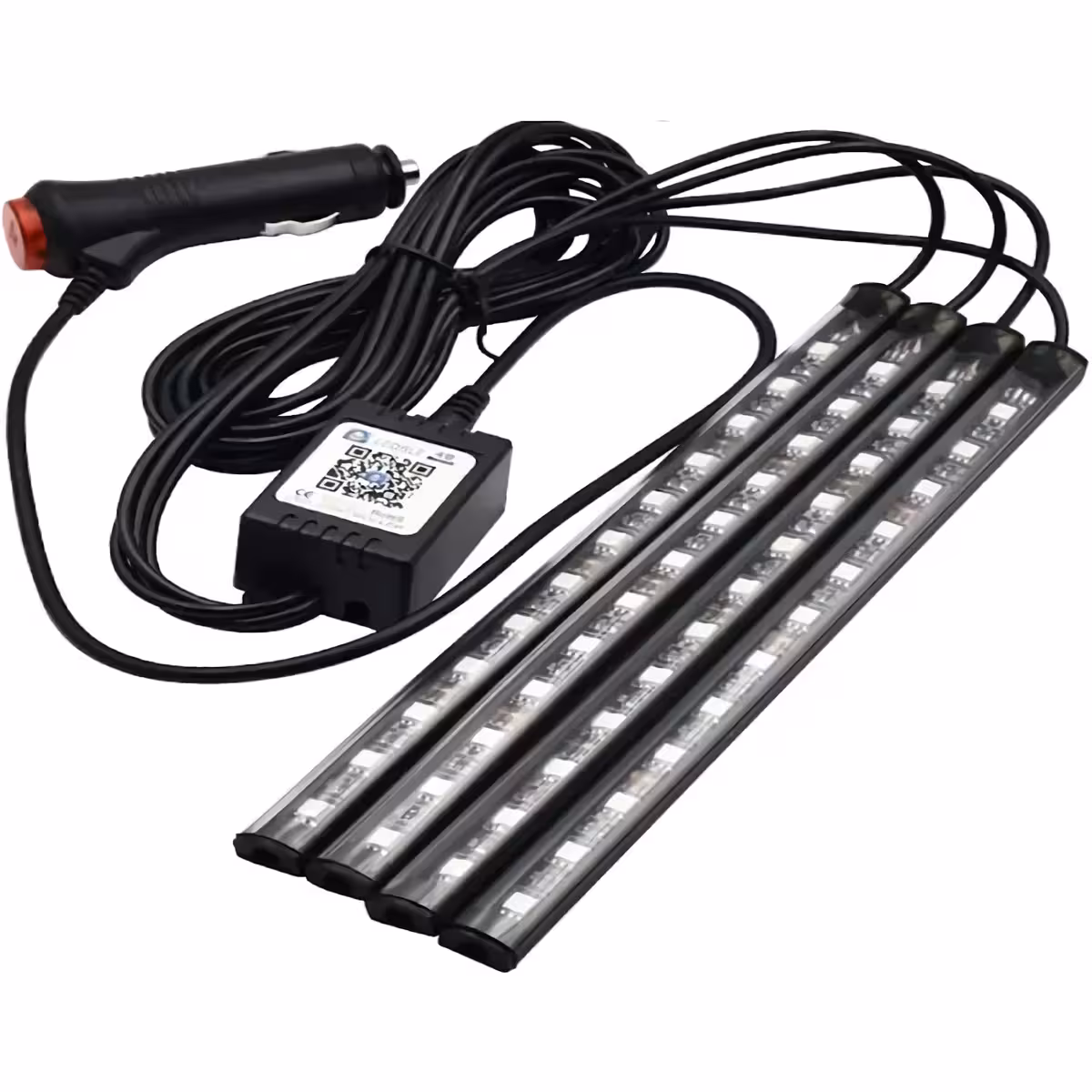 Banda LED RGB cu controler pentru interior auto Set bandă LED RGB cu controler pentru iluminare interior auto