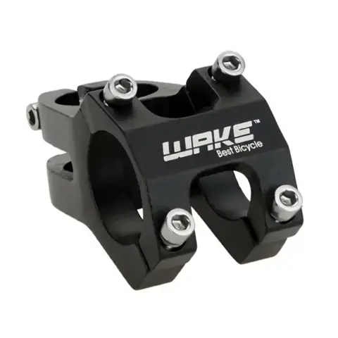Pipă scurtă pentru ghidon bicicletă MTB, 31.8 mm, neagră, din aluminiu 6061, ușoară și rezistentă