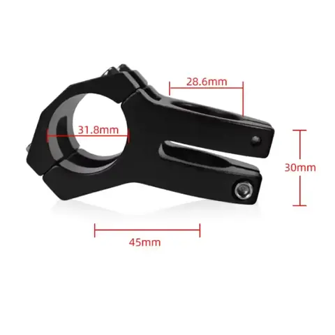 Pipă scurtă WAKE pentru ghidon bicicletă MTB, neagră Pipă WAKE scurtă neagră pentru ghidon bicicletă MTB, poziționare îmbunătățită pentru control și confort