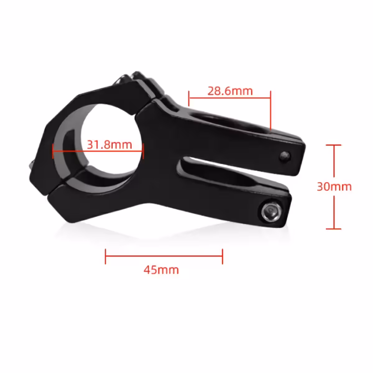 Pipă scurtă WAKE pentru ghidon bicicletă MTB, neagră Pipă WAKE scurtă neagră pentru ghidon bicicletă MTB, poziționare îmbunătățită pentru control și confort