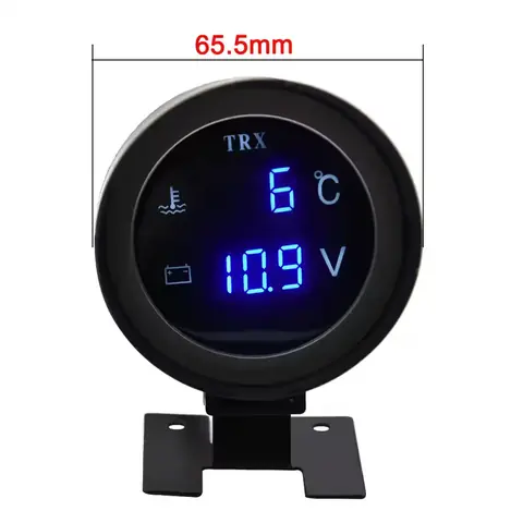 Indicator digital temperatură apă și voltmetru pentru auto și tractor Instrument digital pentru monitorizarea temperaturii apei și a tensiunii bateriei în autoturisme și tractoare.
