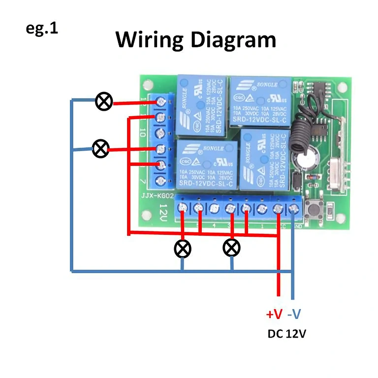 Schema conexiuni releu 4 canale Schema conexiunilor electrice pentru releu 4 canale