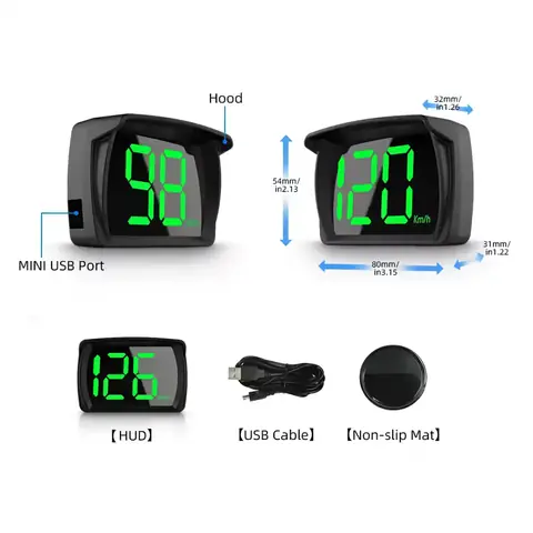 Vitezometru GPS digital universal Vitezometru digital cu afișaj Head Up pentru autoturism, ATV, scuter, bicicletă