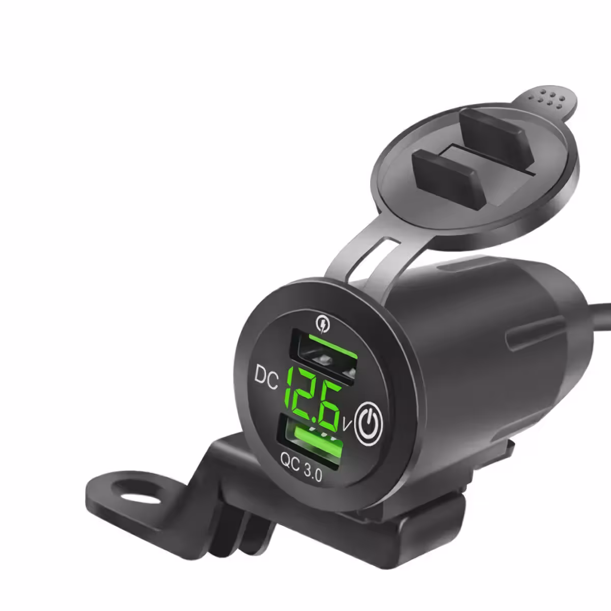 Încărcător rapid USB pentru motocicletă Încărcător moto cu încărcare rapidă și afișaj voltmetru LED