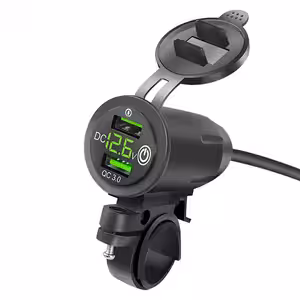 USB nabíjačka s rýchlym nabíjaním QC 3.0 pre motocykel