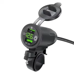 Încărcător USB cu încărcare rapidă QC 3.0 pentru motocicletă