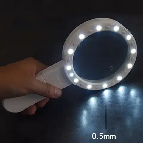 Lupa cu LED UV pentru inspecție Lupa cu iluminare UV pentru verificarea documentelor și bancnotelor