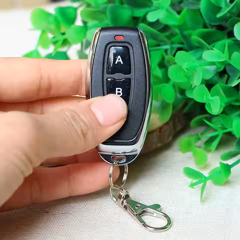 Kompakt modell med 2 knappar, 433MHz, lärbar kod 1527