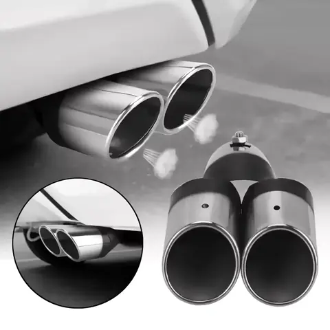 Ornament evacuare auto cu două ieșiri, design universal și durabil