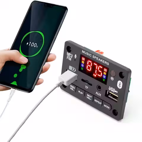 Bluetooth stereo-modul 5.0 med 2x40W ljudförstärkare för högtalare