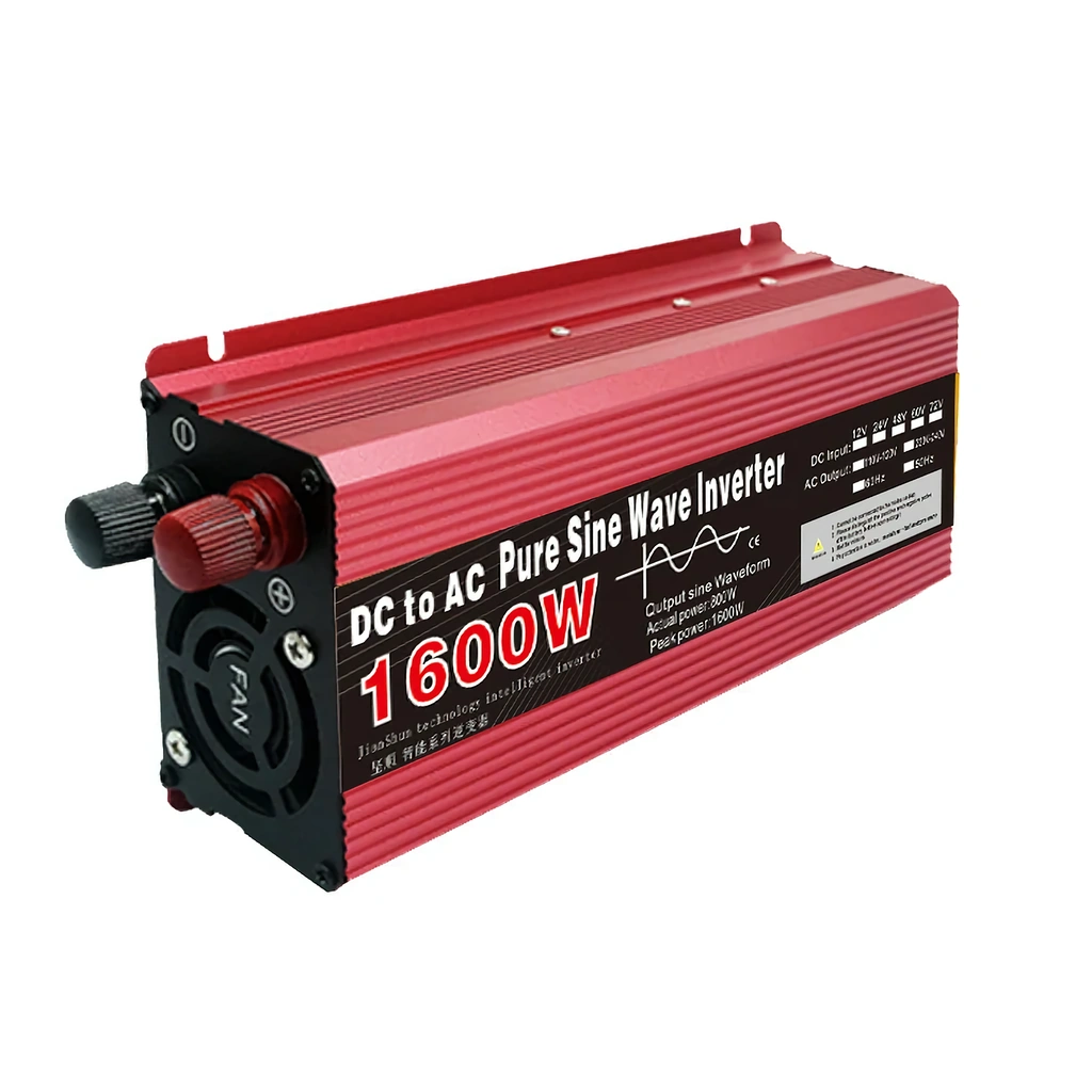 Invertor 1600W Undă Sinusoidală Pură 12V la 220V – Putere Continuă 800W