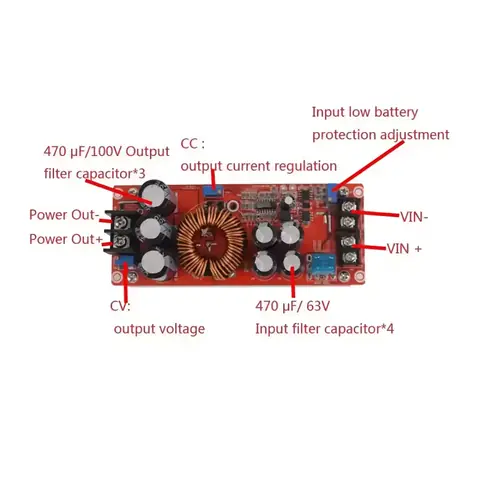 Convertor reglabil DC-DC 12-80V Convertor cu tensiune reglabilă 12-80V, ideal pentru proiecte DIY și industriale